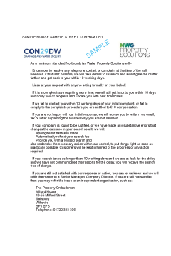 CON29DW Northumbrian Water thumbnail