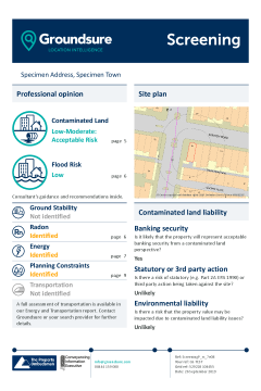 Groundsure Screening (With Professional Opinion) up to 15 hectares thumbnail